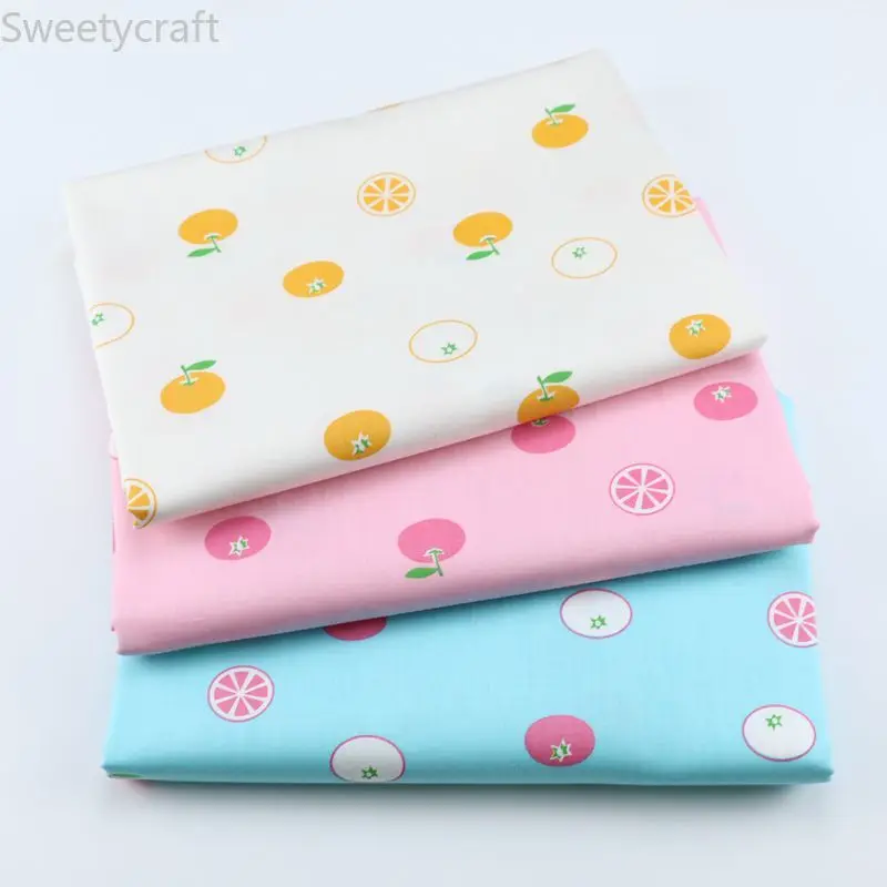 Ткань с принтом ЛИМОННЫХ персонажей для детей 100% хлопок саржа Лоскутная сделай