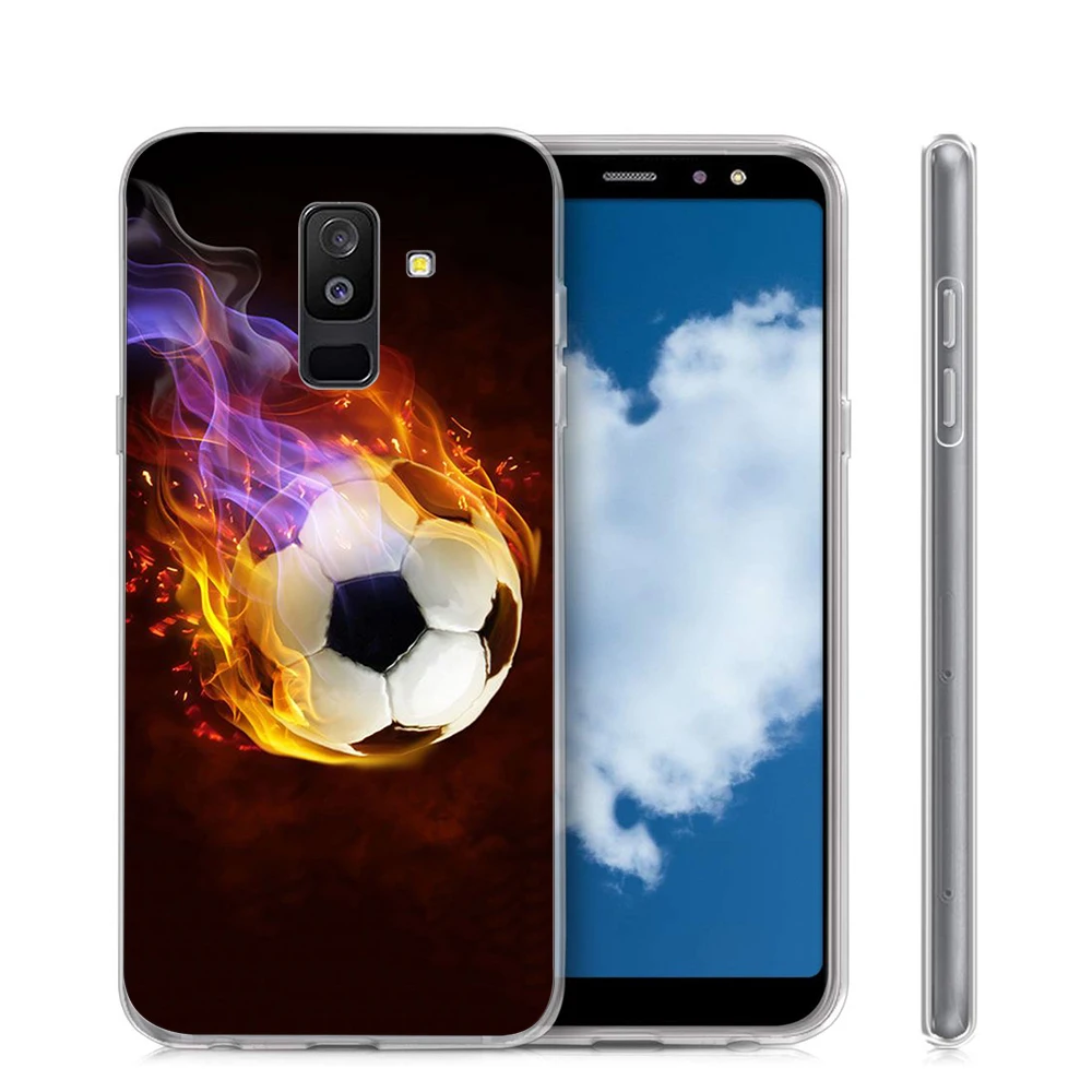 Футбол мягкий чехол для samsung Galaxy A9 A8 A7 A6 A5 J8 J4 J6 Prime Plus 2018 2017 A2 ядро |