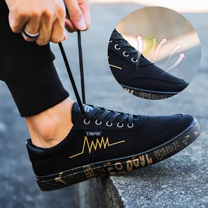 Мужская повседневная обувь оксфорды веснаосень новые модные кроссовки холщовая обувь Мужская дышащая обувь с низким верхом на шнуровке разных цветов Мужская обувь