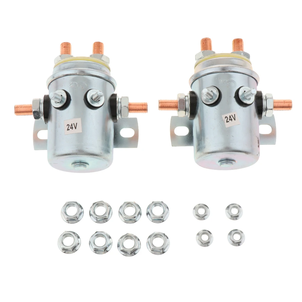 

2pcs Solenoid Relay Switch Continuous Duty 200AMP 24V Starter Solenoid Switch