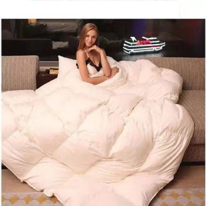 

Одеяло из 100% гусиного пуха международного бренда, стеганое одеяло, одеяло большого размера, полноразмерное одеяло, зимнее толстое одеяло, о...