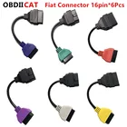 50 комплектов DHL для Fiat ECUScan адаптер OBD OBD2 разъем MultiECUScan ABS Подушка безопасности obd2 сканер Диагностический кабель для Fiat ECU Scan