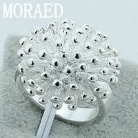 925 sterling silver fireworks coral ring woman fashion wedding engagement silver jewelry gift