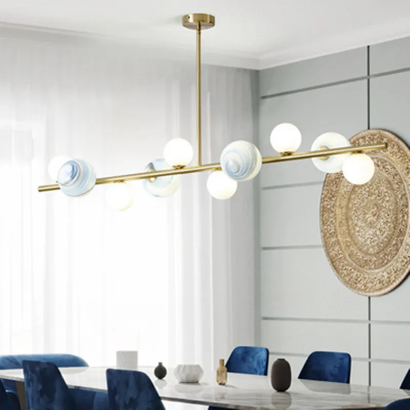 Светодиодный ная люстра со стеклянным шаром современный роскошный потолочный