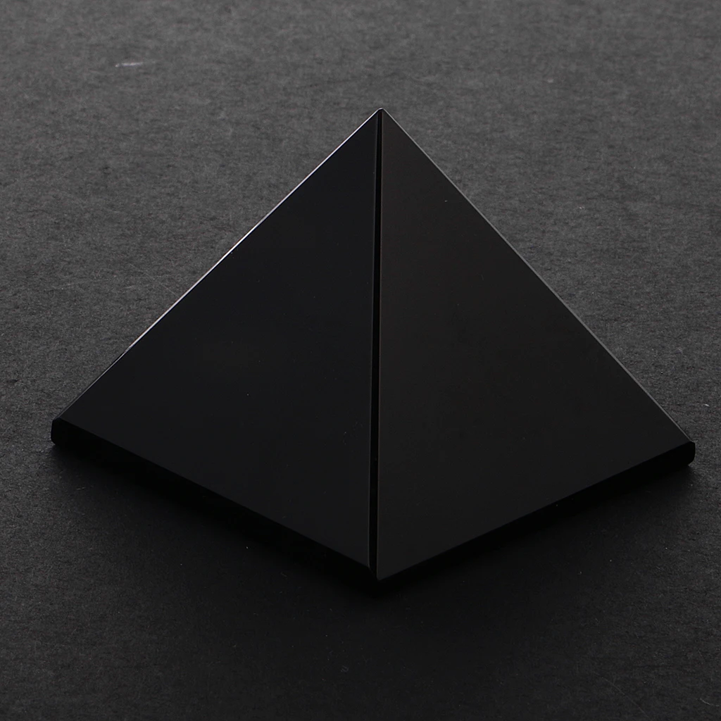 

4x4x3cm Natural Obsidian Quartz Pyramid Stone Home Decoration