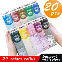mg 20pcs needle tip refill gel ink color refill 0 38mm classic color signature office 24 colors school supplies