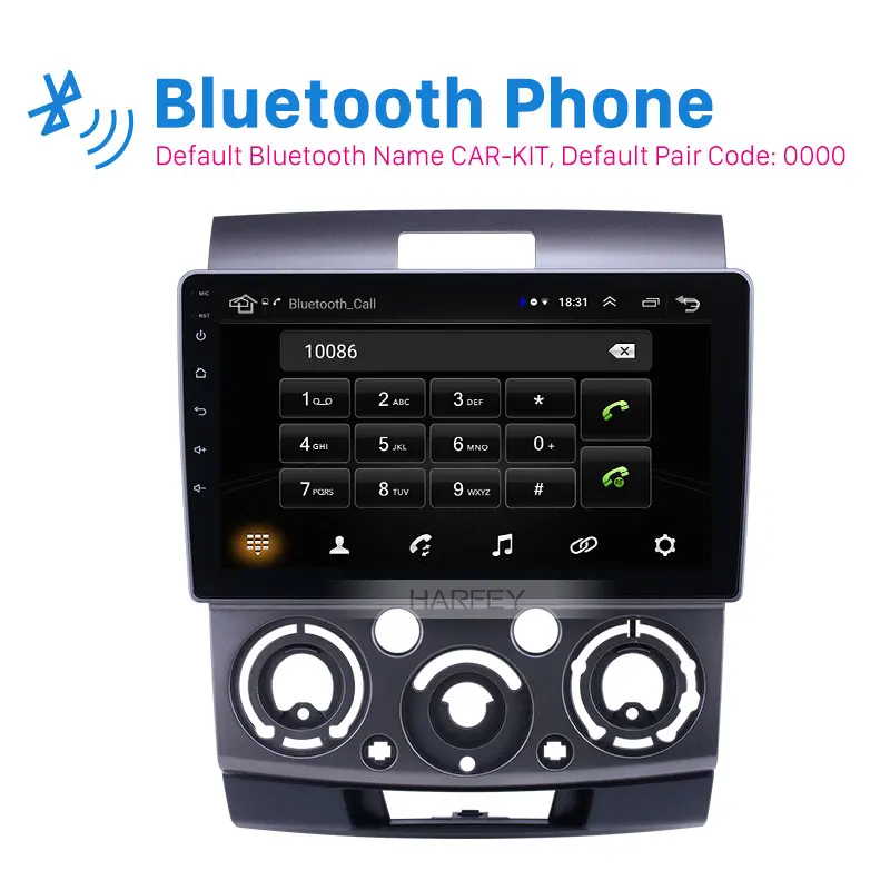 Harfey автомобильный 9 &quotGPS HD Android 2006 стерео для Ford Everest/Ranger Mazda BT-50 2007 2010-Поддержка Carplay