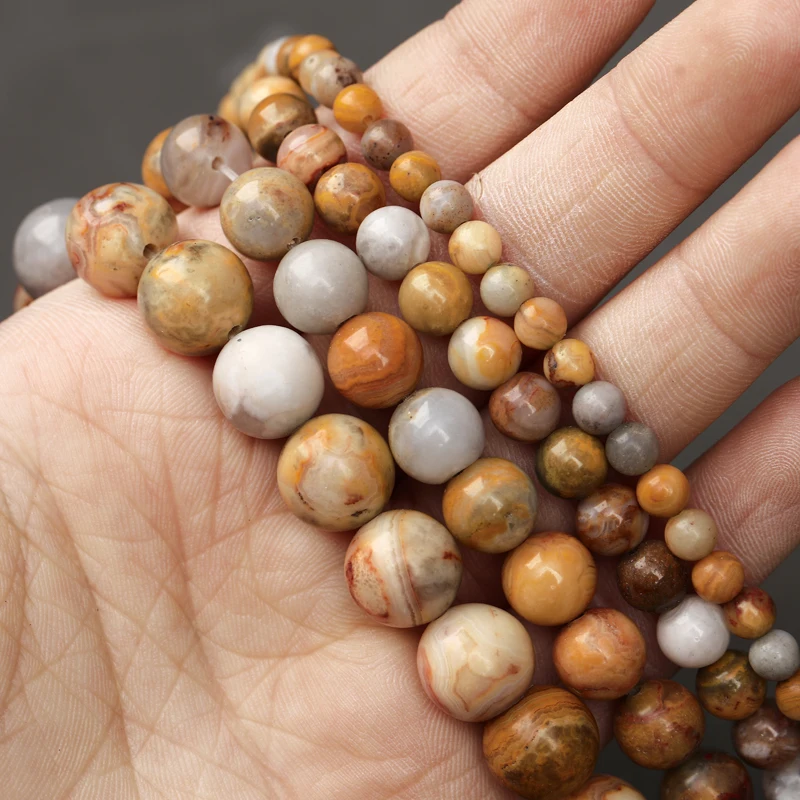 Новинка бусины цвета хаки из натурального агата блестящие круглые камня для