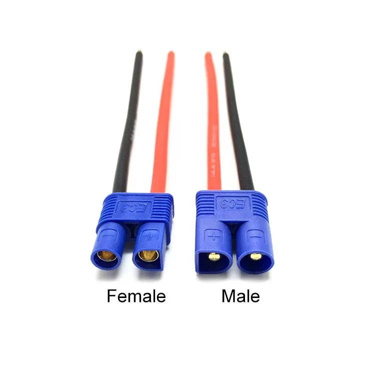 10pcs (5pair) EC3 male female connector pigtail cable 10cm 14# 14AWG silicone wire RC Lipo Battery | Parts &amp Accs