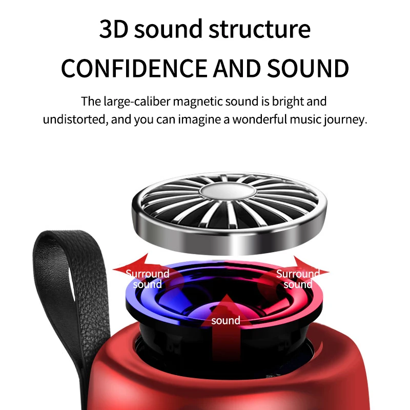 Мини динамик Lound Беспроводная Bluetooth колонка портативная для улицы двуслойная 3D