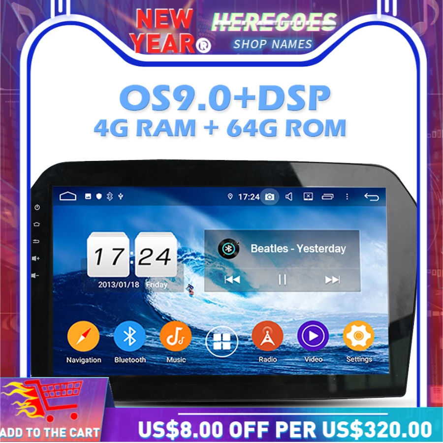 Android 10 0 + 4 Гб 64 Восьмиядерный автомобильный аудио DVD GPS радио RAM Bluetooth 5 WIFI 4G ROM для VW