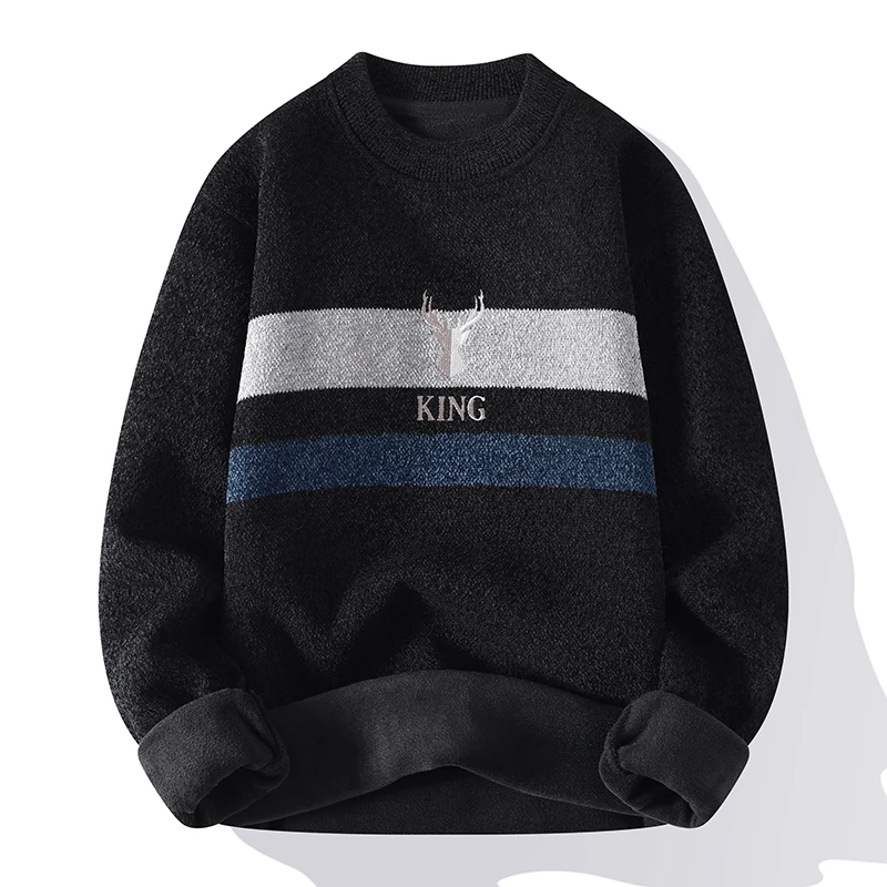 Зима 2021 мужской свитер из флиса Все в одном и плотной вязки