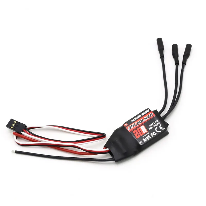 Контроллер скорости Hobbywing Skywalker 20A ESC с UBEC для радиоуправляемых самолетов