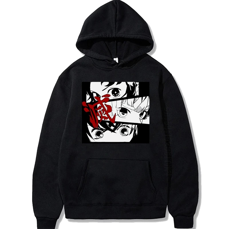 

Anime Demon Slayer Kimetsu No Yaiba Streetwear Men Women Harajuku Hip Hop Hoodies Tanjiro Kamado Pullover Long Sleeve Hoodies