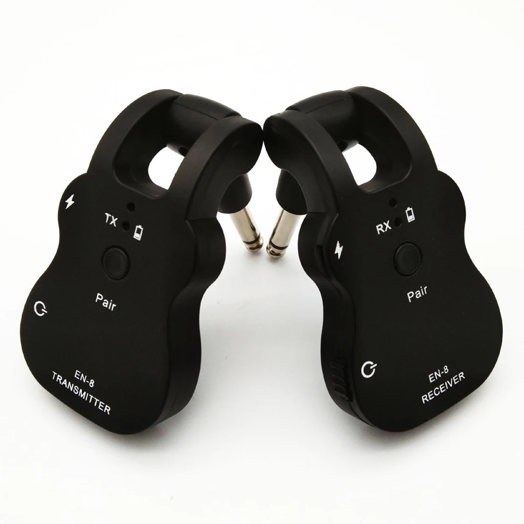 

2.4G Wireless Guitar System Transmitter & Receiver for Guitar Bass Rechargeable Battery 30M Transmission Range