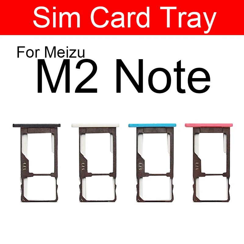 

SIM Card Tray Holder Adapters For Meizu Meilan Note2 M2 Note M571c Micro Sim Reader Card Slot Socket Repair Replacement Parts