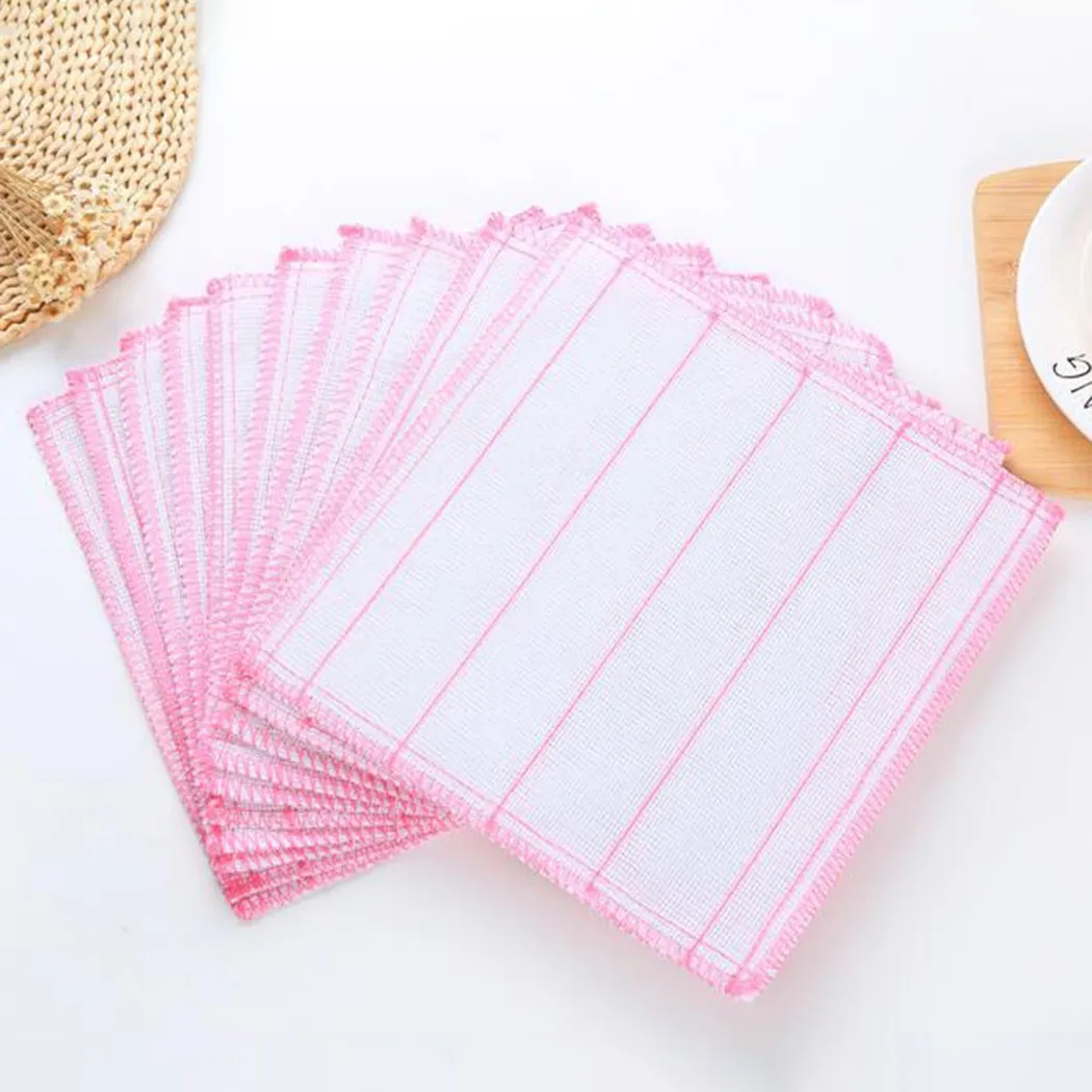 

20 Dish Towel Bamboo Fiber Bar Cloth Cotton Disposable Office Kitchen