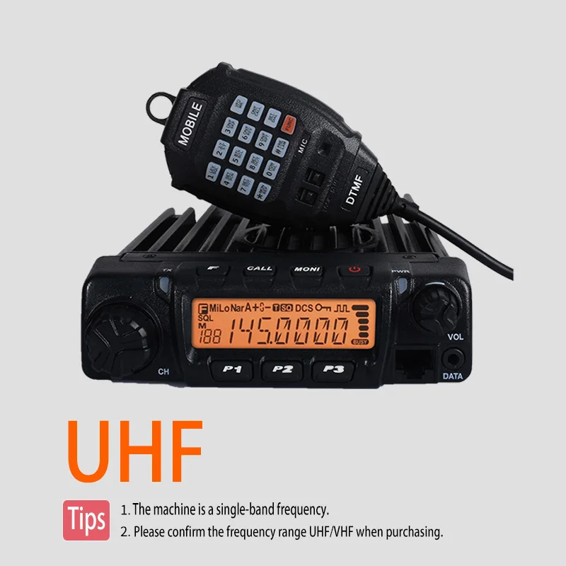 UHF 1 шт. Автомобильная рация 10 км УВЧ радио станция коммуникатор для дальнобойщика любительский радиоприемник укв для вождения рация - Цвет: UHF