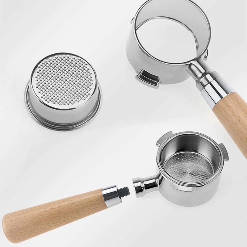 

HOT-Espresso Coffee Bottomless Portafilter 51Mm Apply for DeLonghi Coffee Machine, Includes the 51Mm Espresso Coffee Tamper