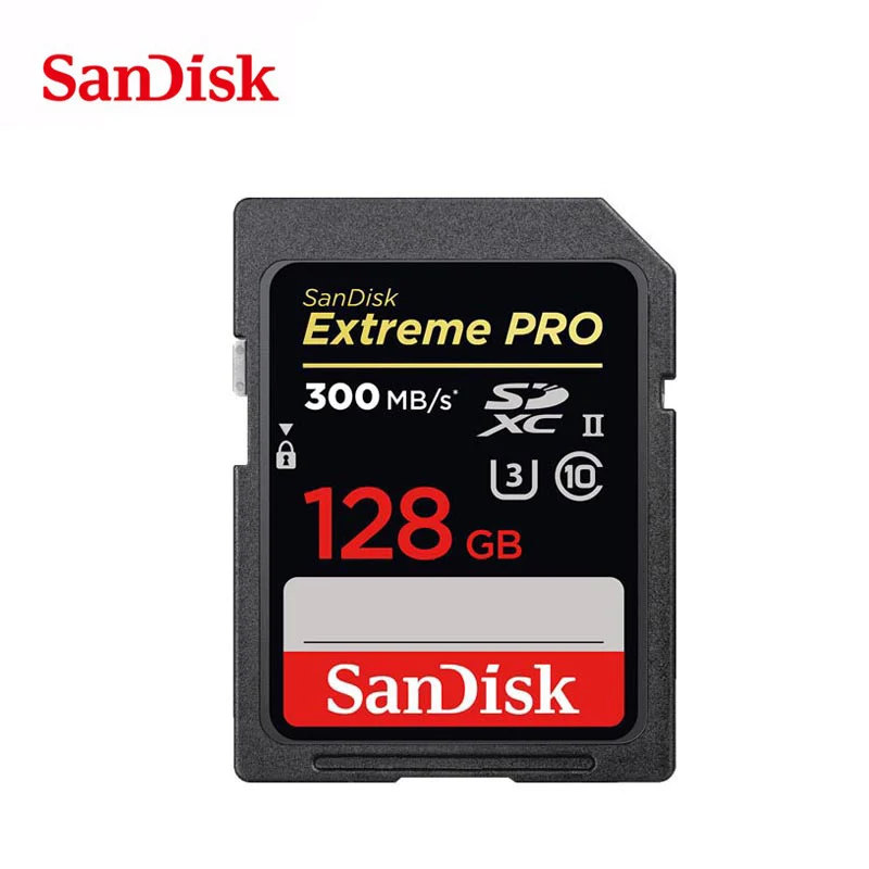 

SanDisk Extreme Pro SD Card 32GB 64GB UHS-II SDHC SDXC Up to 300MB/s 2000X Memory Card U3 Flash Card for 4K Video Full HD Camera