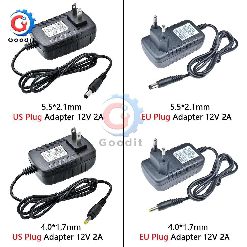 Адаптер для подсветки с вилкой Стандарта ЕС и США 100 240 В переменного тока в 12