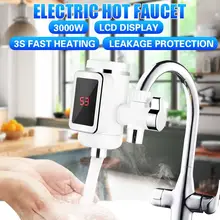3000W Kitchen Electric Faucet Hot and Cold Water Instant Heater Instantaneous Heating Faucet Digital Display Water Tap Heater