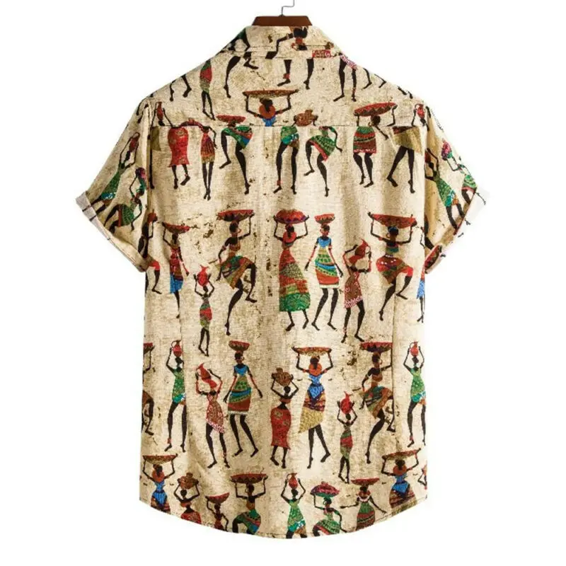 

Men Short Sleeve Floral T Shirt Summer Hawaiian Beach Party Tunic Tops Blouse