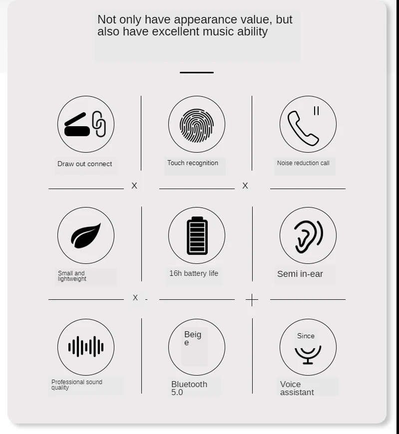 Наушники Semvis TWS Bluetooth-гарнитура Беспроводные спортивные наушники-вкладыши с