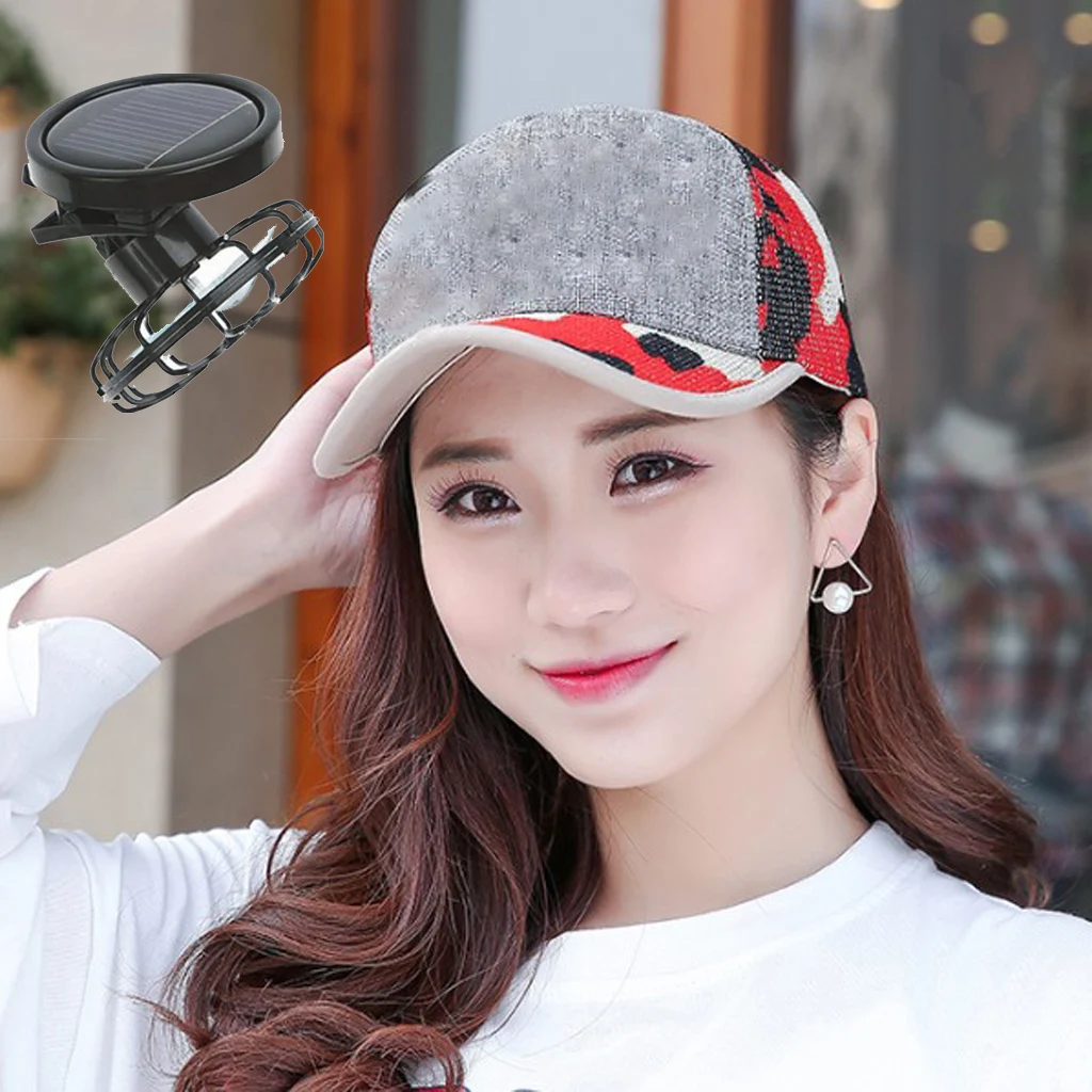 Handsfree Clip on Cap вентилятор на солнечных батареях для летней рыбалки солнечные