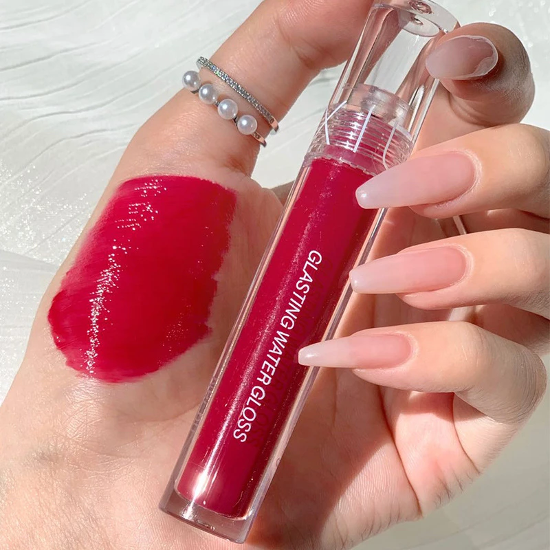 Жидкая помада влажный блеск вишни Кристальный Желейный для губ блестящий