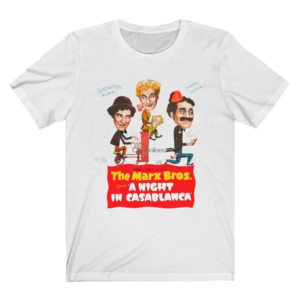 Футболка с надписью Marx Brothers Bros нучо Ночная Ночь в касабле |