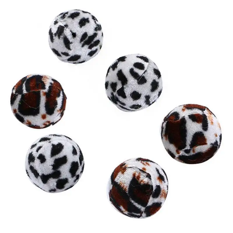 

5pcs Cat Toy Ball Plush Leopard Ball Toys Funny Cat Interactive Play Scratch Toys Kitten Puppy Chewing Toys Gatos Favors