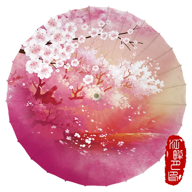 JPY ремесло смазанный бумажный зонтик для женщин танцевальный декоративный