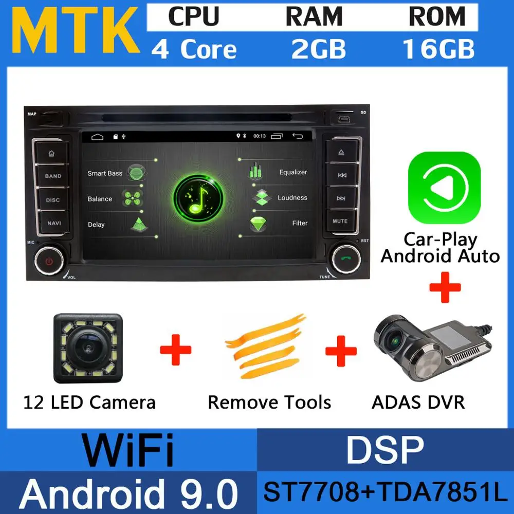 5 USB порт Android 9,0 Восьмиядерный автомобильный dvd-плеер для Volkswagen VW Touareg 2004-2011 T5 Multivan/Транс порт er 2004-2009 Автомагнитола - Цвет: MTK-Adas-Carplay