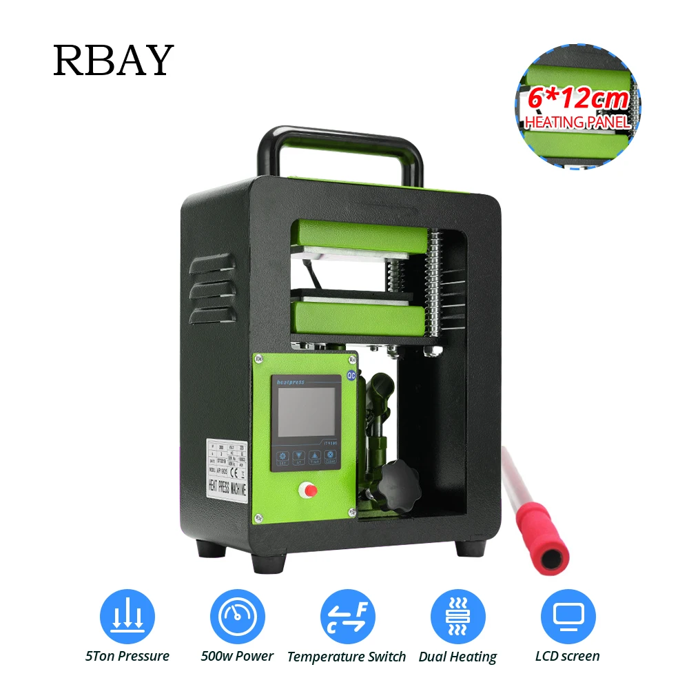 Гидравлический пресс для канифоли 5 тонн тепловой 2 4x4 7 дюймов двойные