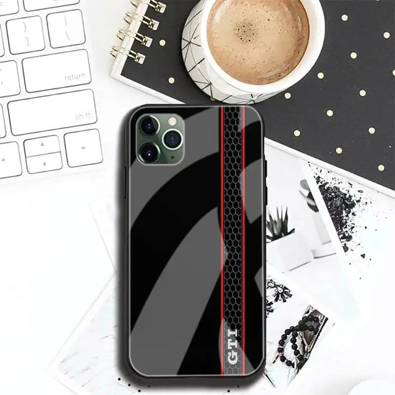 

German Sports Car GTI Phone Cases Tempered Glass For Iphone6plus 6S 7 7plus 8 X XS XSmax XR 11 12 Pro Max 12mini