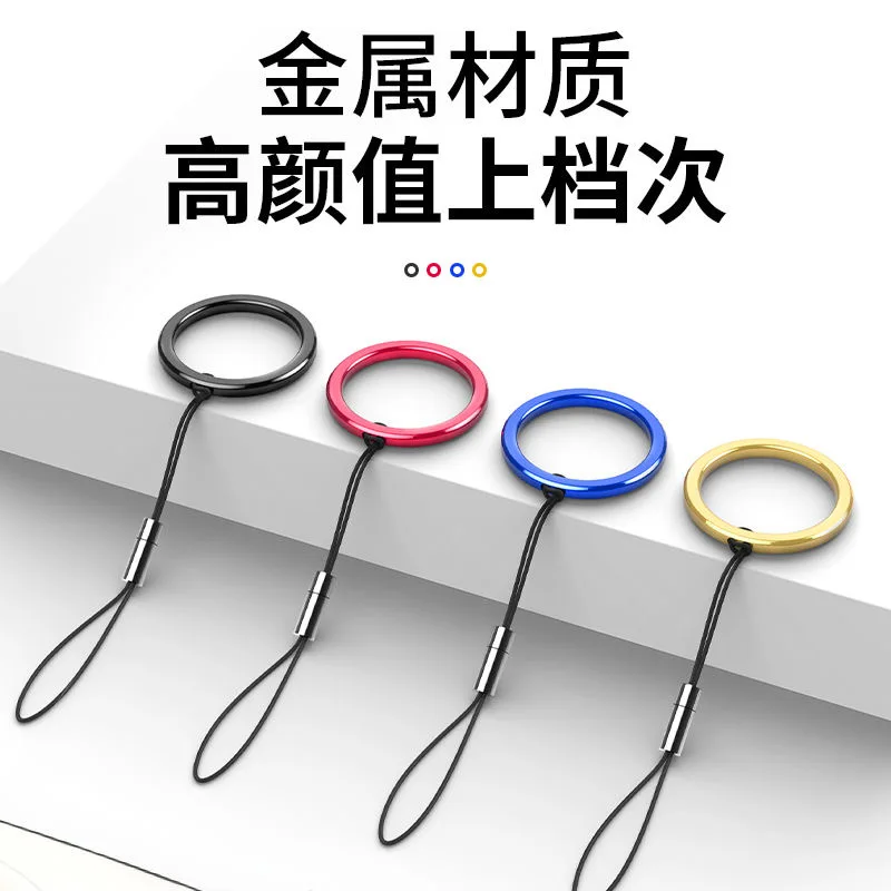 Metal Ring Loop Hand Wrist Lanyard Strap for iPhone Huawei Samsung Case USB Flash Drives Keys Keychains Camera Anti-lost Straps