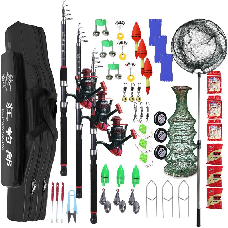

Spinning Telescopic Fishing Rod Hand Pole Hard Ultralight Trout Trolling Fishing Reels Deep Sea Kit De Pesca Fishing Gear