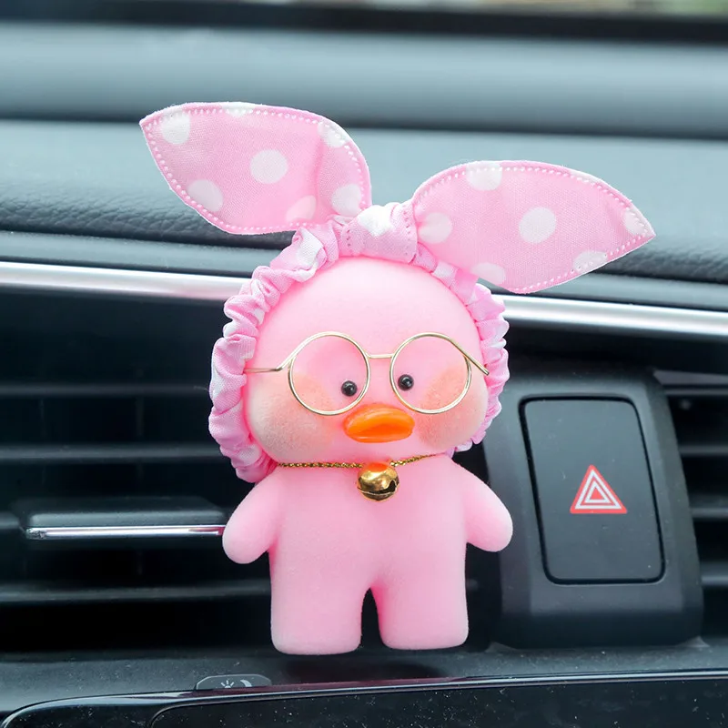 8 см Kawaii LaLafanfan кафе утка игрушка мультфильм милый утка автомобиль Декор животных Куклы Игрушки для девочек подарок на день рождения для детей - Цвет: 4