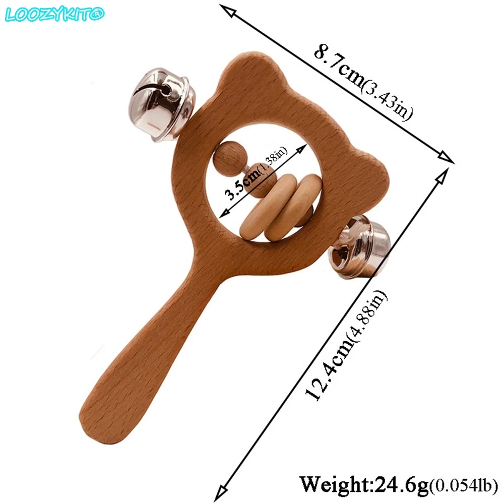 

Wooden Rattle Beech Molars Wooden Baby Rattle Educational Toy Baby Stroller Toy