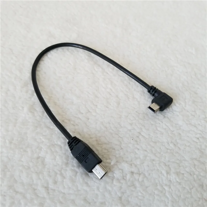 90 градусов изгиб под левым углом мини USB папа-папа адаптер кабель-удлинитель