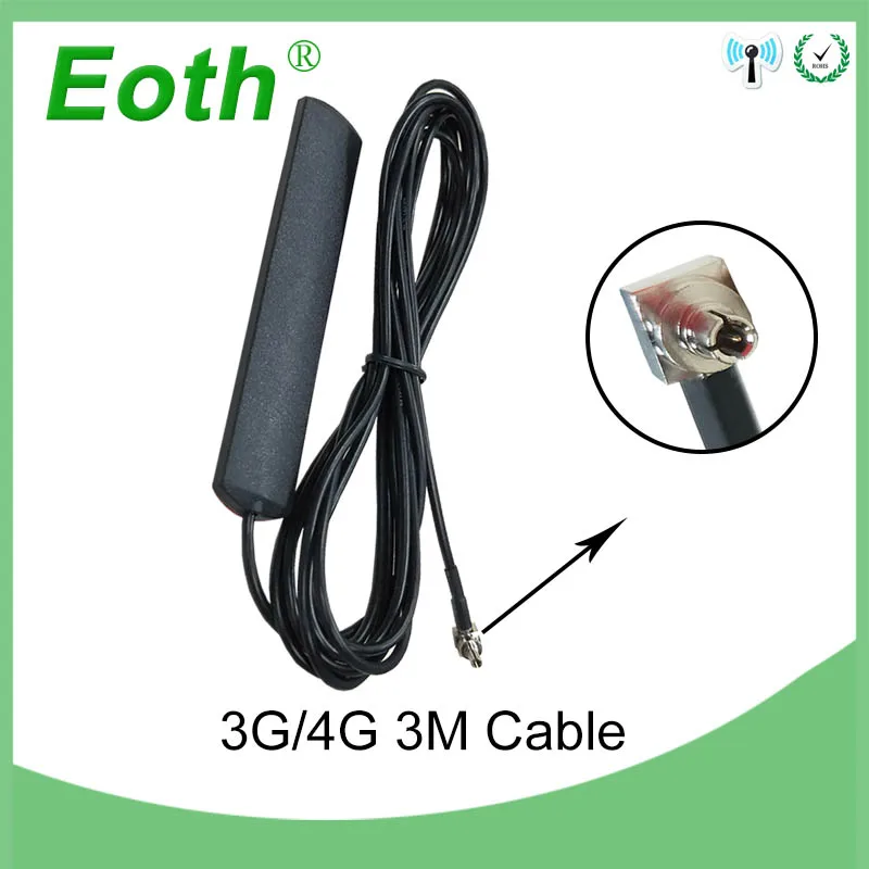 Антенна Eoth 3G/4G для роутера патч антенна 3G/4G/CRC9 4G/LTE с кабелем 3 м 10 шт.|Антенны связи|