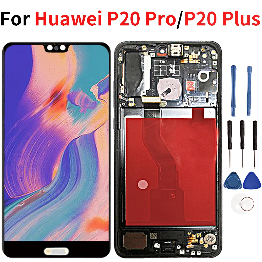 ЖК для huawei P20 Pro ЖК-дисплей кодирующий преобразователь сенсорного экрана в сборе Замена для huawei P20 Plus CLT-L09 CLT-L29