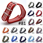 Ремешок нейлоновый для наручных часов 22 мм, плетеный нейлоновый браслет с металлической пряжкой в стиле НАТО, армейский спортивный браслет Джеймс 007