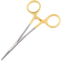 gold handle stainless steel micro hemostatic forceps plastic double eyelid surgery tool straight elbow medical vascular forceps