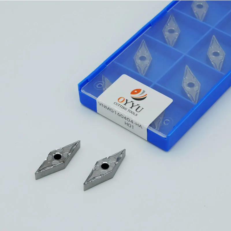 OYYU 10 шт. VNMG160404-HA VNMG160408-HA H01 VNMG для наружных токарных инструментов из алюминия и