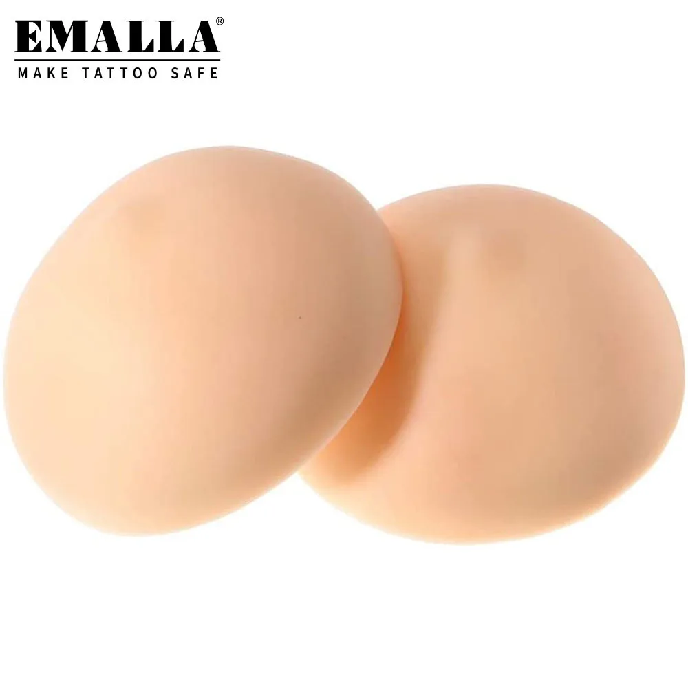 

EMALLA 2 шт. 3D татуировки кожа для практики силиконовая искусственная грудь груди плевральной практика пресс-форм для начинающих перманентног...