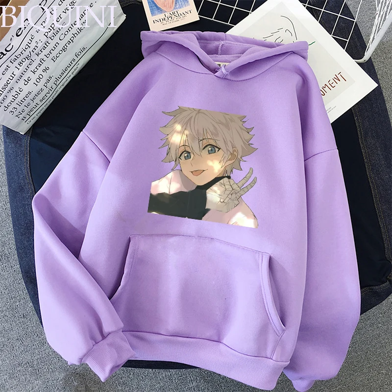 

Cute Unisex Hunter X Hunter Hoodies Men Women Pullovers Hoodies Sweatshirts Killua Zoldyck Hisoka 90s Anime Hoody Japanese Manga