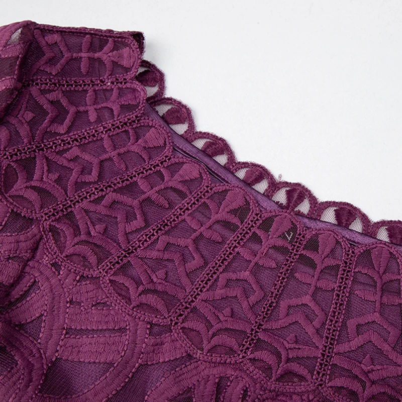 Осенне-зимнее винтажное рождественское фиолетовое платье TAOYIZHUAI с вышивкой для