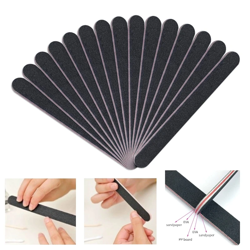 

Nail File Set Professional Nail File Double Sided Emery Board Nail Files For Home And Salon Use 10pcs / Set New 100/180